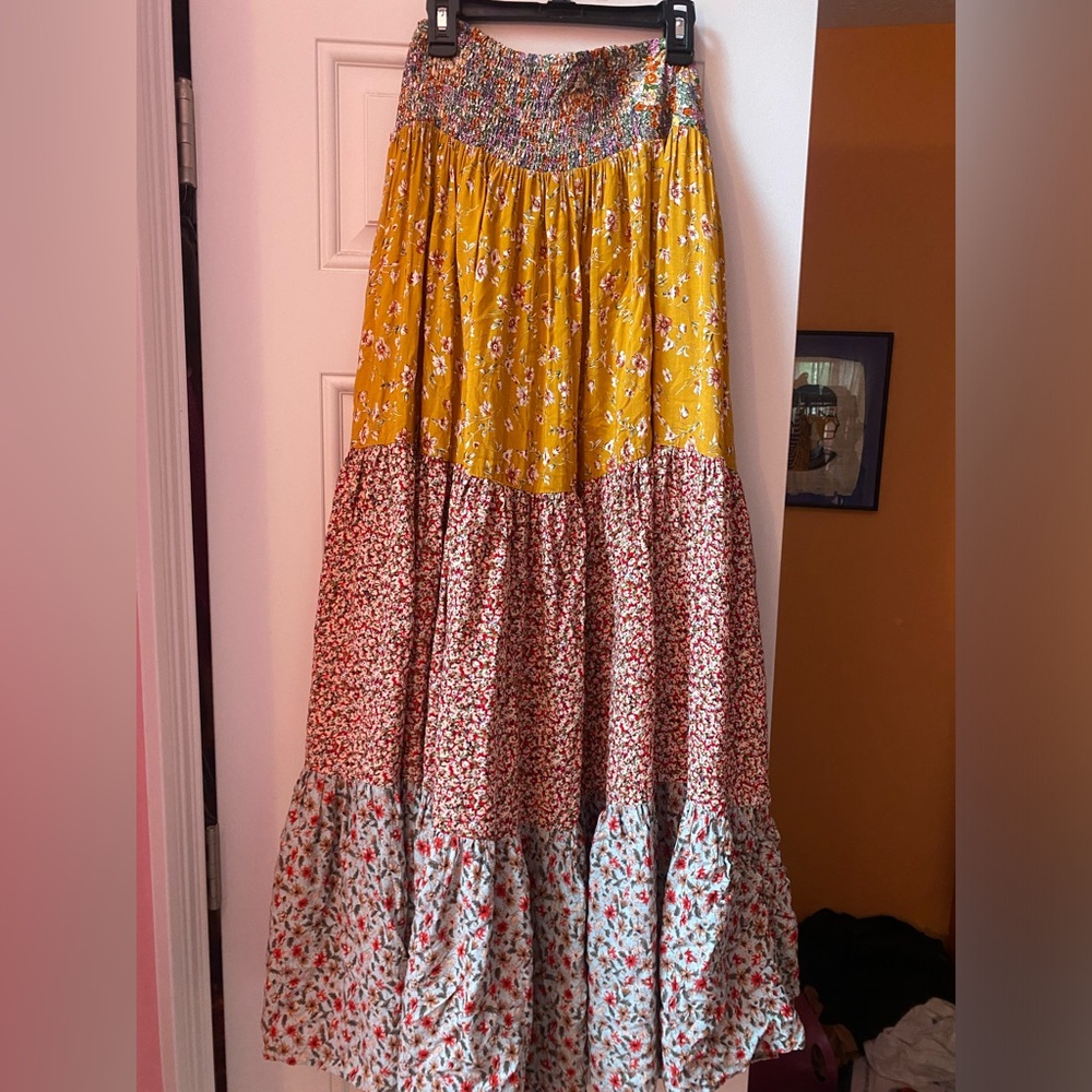 Natural Life Floral Long maxi skirt